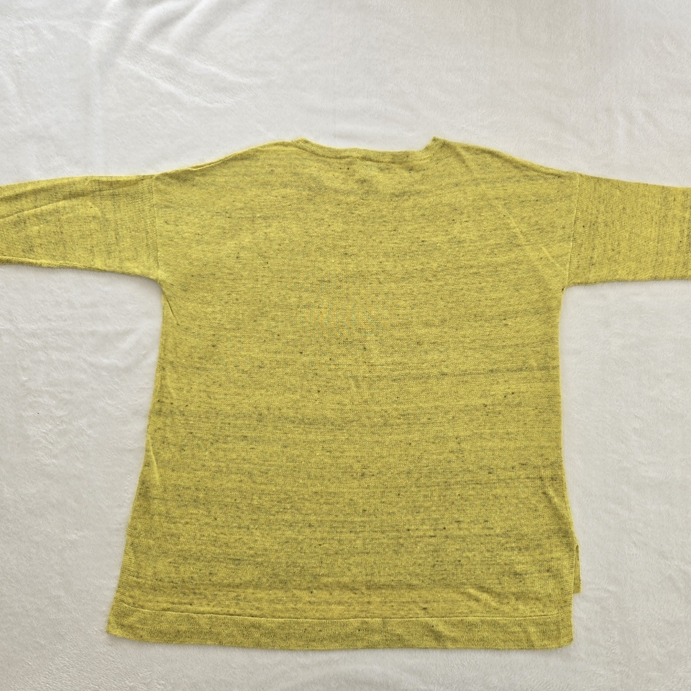Eileen Fisher Linen Blend Oversized Sweater Yellow Green L - Picture 9 of 11